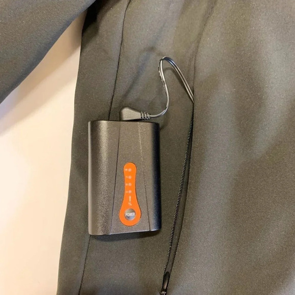 30seven‎ Men's Full Zip Heated Black Long Sleeve Soft Shell Jacket Size S - Picture 7 of 13